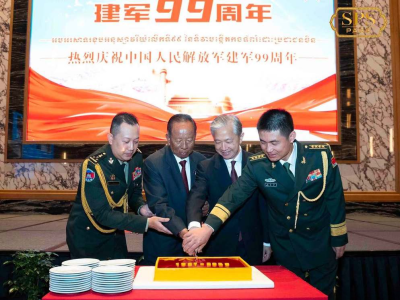 中国驻柬大使馆举行招待会，庆祝解放军建军99周年