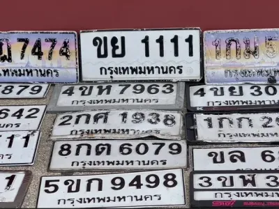 泰国洪水冲掉大量车牌！巴革警方已寻回超过300块