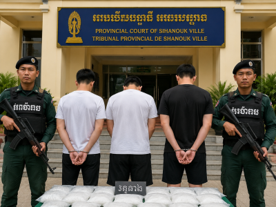 西港毒品案宣判：中国男子被判终身监禁，另两人获刑20年