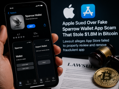 美国假Sparrow钱包进入App Store，用户损失180万美元比特币