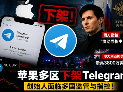 苹果App Store多地移除Telegram，杜罗夫面临全球监管压力