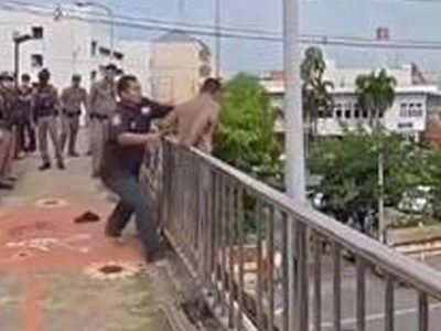 泰国男子因经济压力欲跳桥，警方耐心劝导并帮助返乡