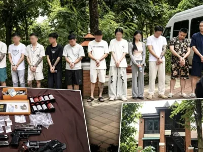 老挝万象突袭两处窝点！12名中国人涉网赌被抓