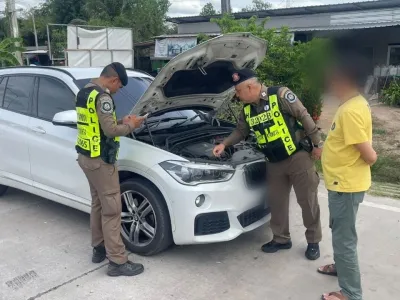 泰国警方查获“套牌宝马”，司机称从脸书30万泰铢买来
