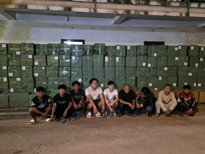 老挝磨丁突查电子烟运输案，9人被控制含5名中国人