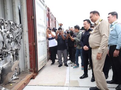 “铝废料”打开却变成电子垃圾？泰国在林查班港查货了