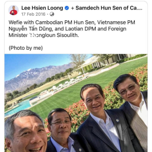 柬埔寨议长晒十年前东盟合影，感叹当年深厚友谊