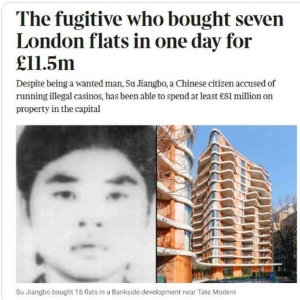中国逃犯在伦敦购置85套房，英国出手全面冻结