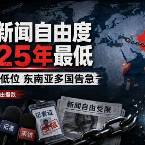 中国仍处全球新闻自由末端，被归入“非常严重”受限类别