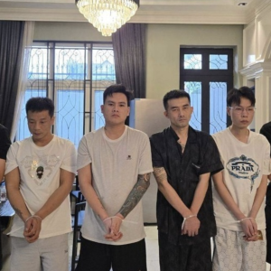 电诈+武器！金边别墅窝点被端，9名中国人被捕