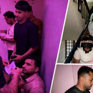 本地黑帮老大罩着！吉隆坡警方捣毁店屋淫窝，抓获24人