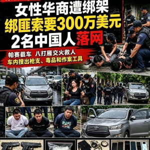 菲律宾女华商遭绑架勒索300万美元，2名中国籍嫌犯落网
