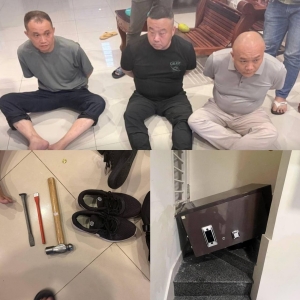 3名中国男子在金边入室盗窃，遭柬警精准抓获