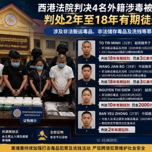 西港涉毒案宣判！2名中国籍2名越南籍被告获刑最高18年