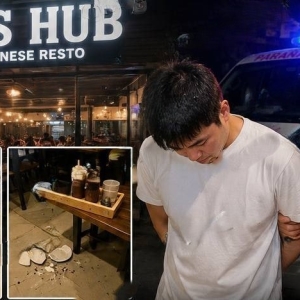 中国男子砸店闹事！马尼拉警方将其拘捕