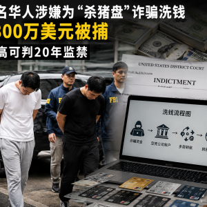 纽约两名华人涉嫌为“杀猪盘”诈骗洗钱4300万美元被起诉