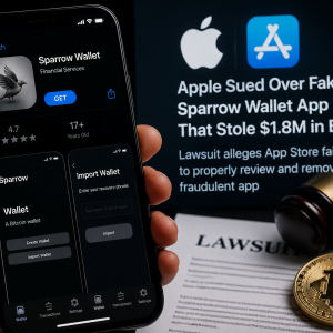美国假Sparrow钱包进入App Store，用户损失180万美元比特币
