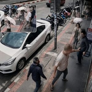 清迈中国游客一家9人与泰国男子冲突！警方调查撞肩纠纷