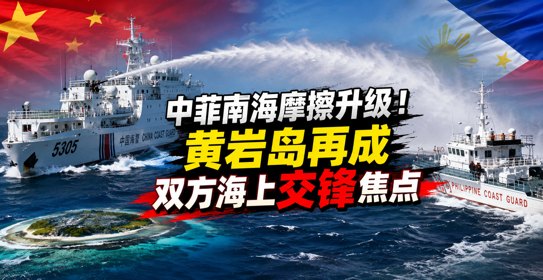 中菲南海摩擦升级！黄岩岛再成双方海上交锋焦点