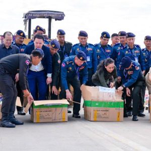 柬埔寨金边销毁36万余件电子烟产品，16人涉案2人送法院