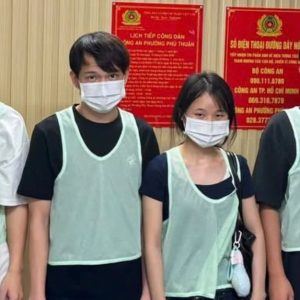 4名中国人在越南租房搞电话诈骗，被警方查获