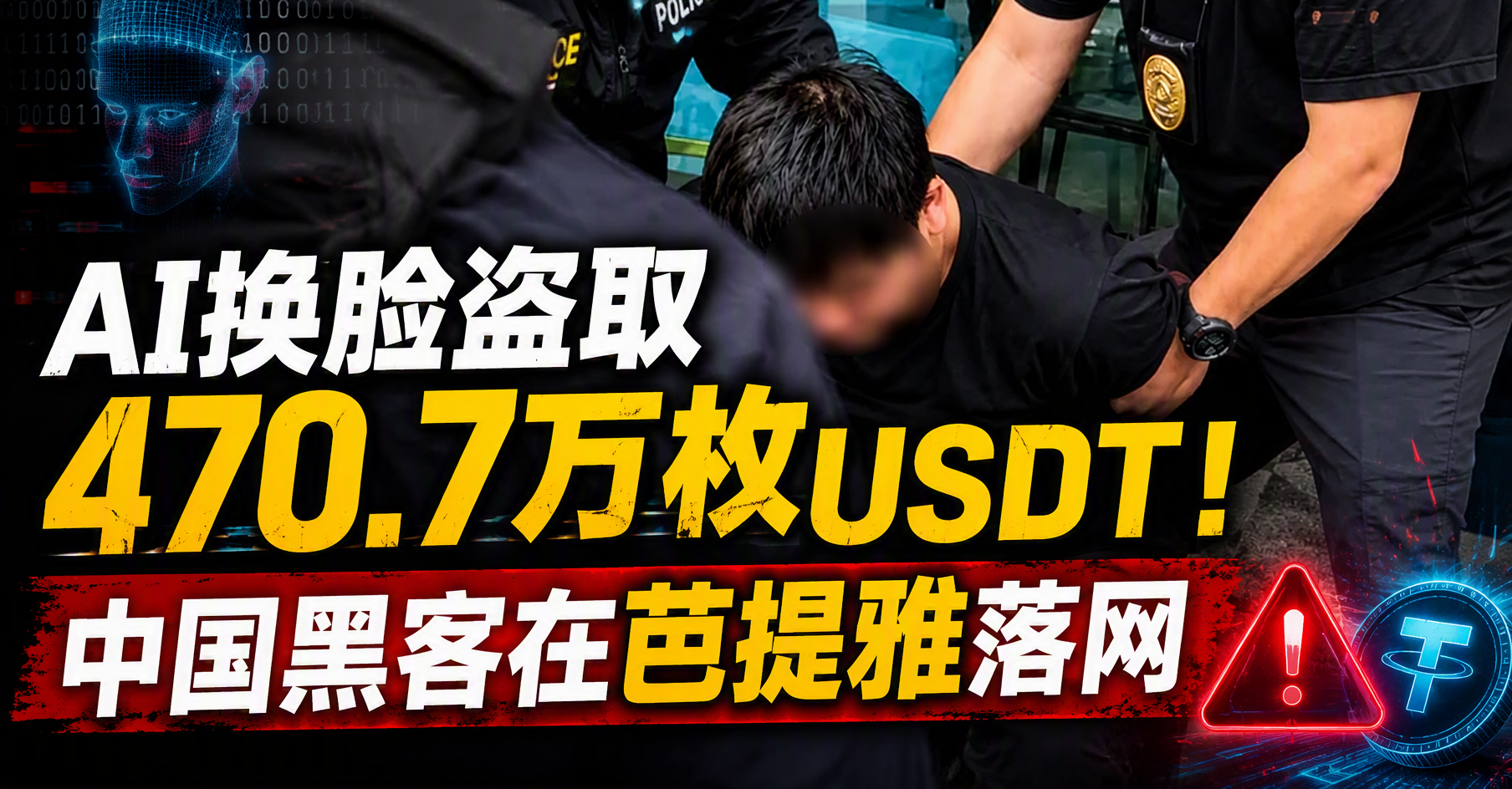 AI换脸盗取470.7万枚USDT！中国黑客在芭提雅落网