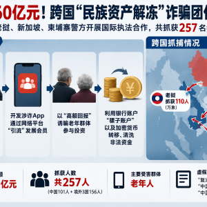 涉案超60亿元！中老新柬联合打掉跨国诈骗团伙，257人被抓