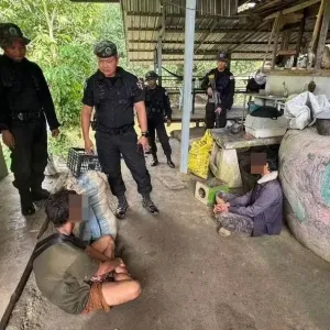 泰柬边境自然通道查获两人，均无法出示合法入境证明
